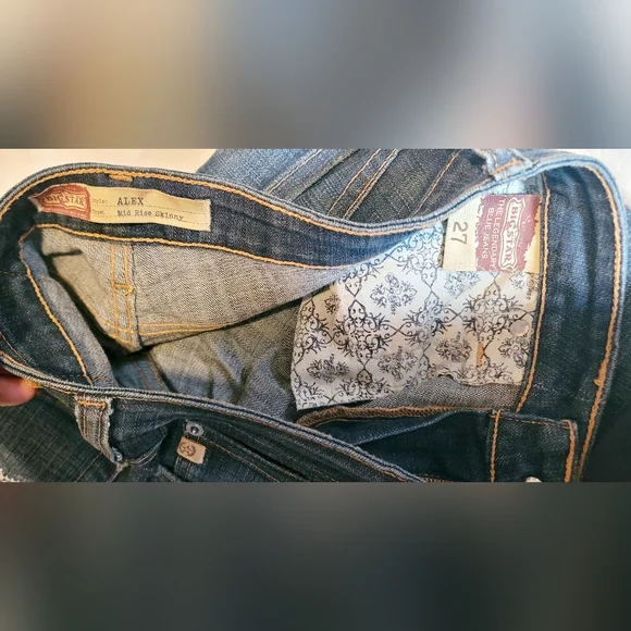 Big Star Alex Skinny Jeans Women's 27 Dark Wash Blue Stretch Denim Mid Rise Pant - Picture 9 of 13